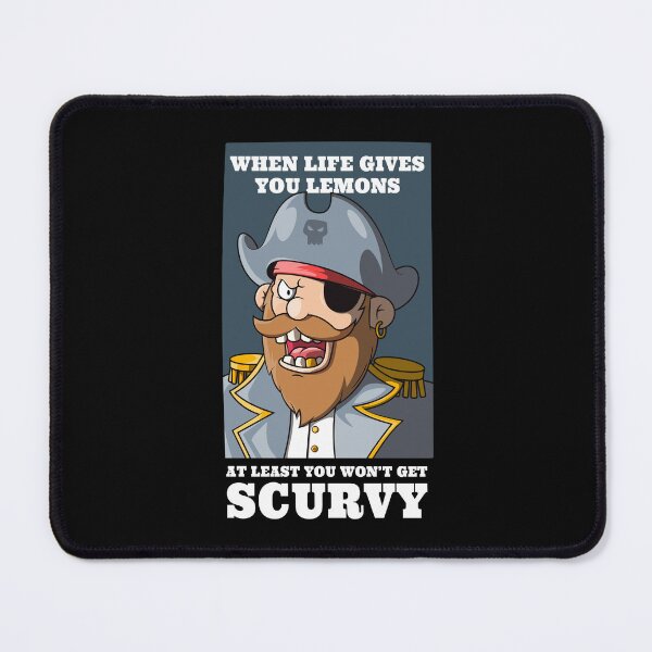 Item preview, Funny pirate lemon joke – “When life gives you lemons, at Least you won’t get scurvy” Cartoon Pirate Design designed and sold by messy-nessie.