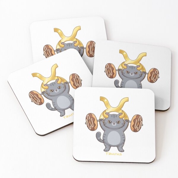 Item preview, ♉ Taurus - The Weightlifting Cat designed and sold by ToieStore.