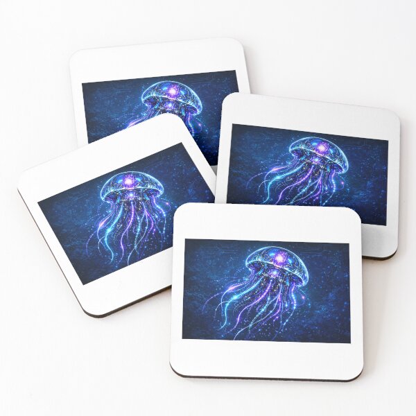Item preview, Cyber Jellyfish – Neon Core Deep Sea Creature designed and sold by RaccoonFish.