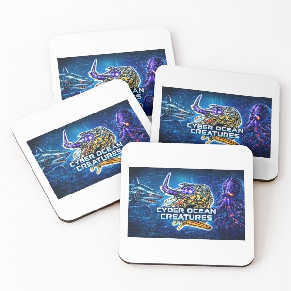 Item preview, Cyber Ocean Creatures – Futuristic Marine Collection designed and sold by RaccoonFish.