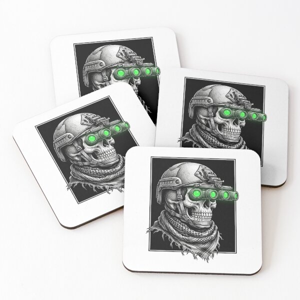 Item preview, Quad Nods Spec Ops Skull Profile - Tactical Gear designed and sold by EXILE Art Co.