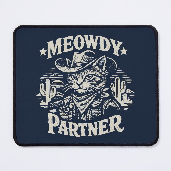 Item preview, Meowdy Partner [on dark] designed and sold by Oh, the HORROR!.