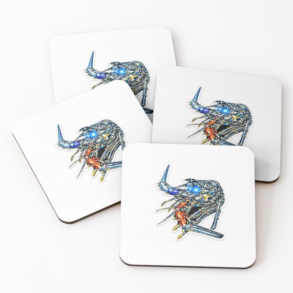 Item preview, Cyber Spiny Lobster – Neon Blue Core designed and sold by RaccoonFish.