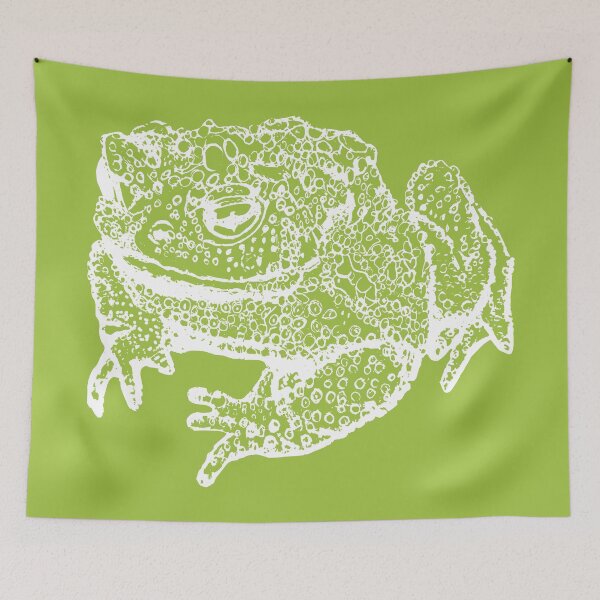 Item preview, Toad Thinking - Light Lines - (#A2C341) designed and sold by The Stippler Process.