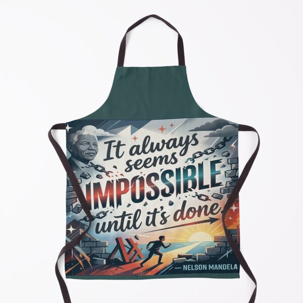 Item preview, Nelson Mandela Impossible Quote Breaking Chains Art designed and sold by KabronX.