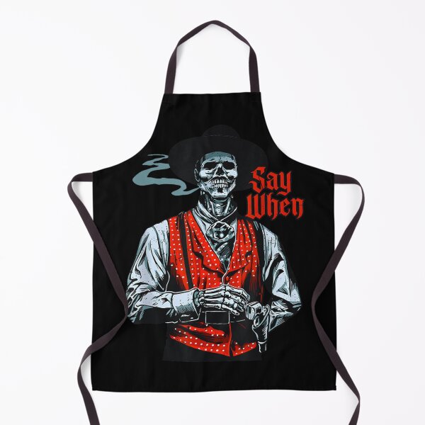 Item preview, Skeleton Cowboy Doc Holliday Say When Western Gothic Outlaw Skull Art Design designed and sold by NgumohaLanke.