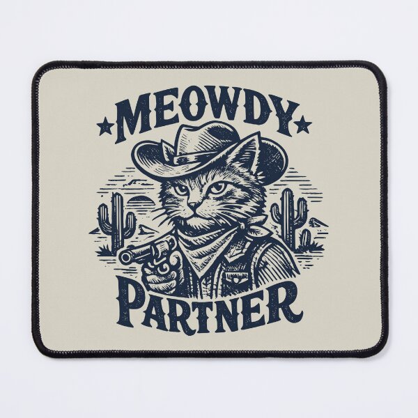 Item preview, Meowdy Partner [on light] designed and sold by Oh, the HORROR!.