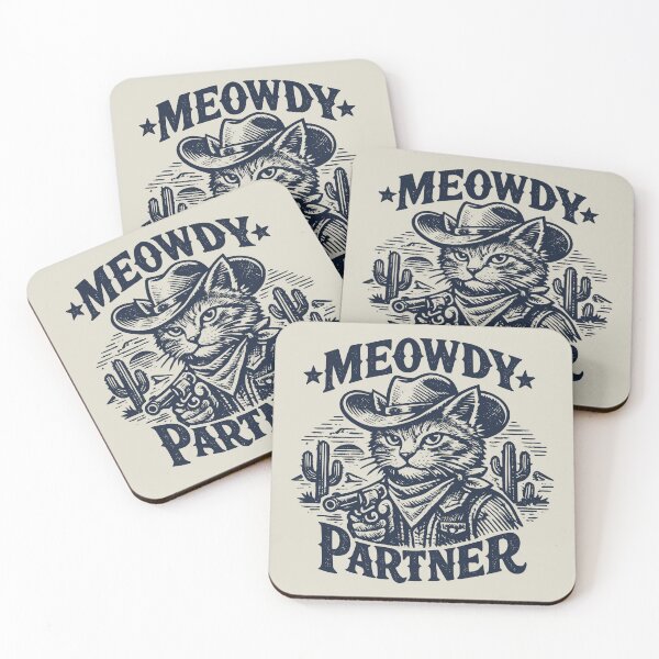 Item preview, Meowdy Partner [on light] designed and sold by Oh, the HORROR!.