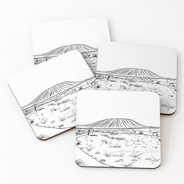 Item preview, Amboy Crater Mojave Desert - Route 66 Line Art Illustration designed and sold by TheArtOfTreble.