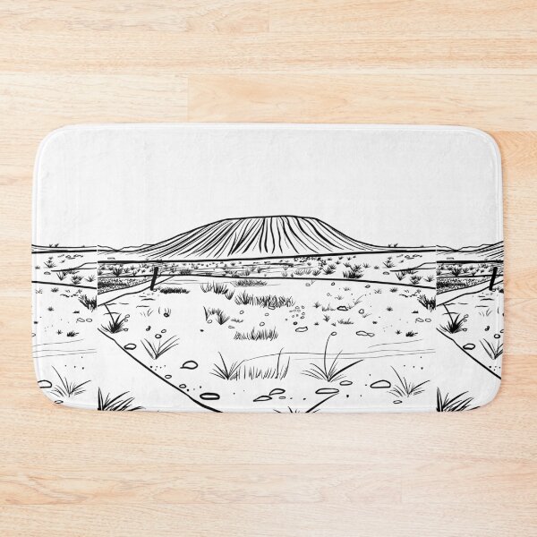 Item preview, Amboy Crater Mojave Desert - Route 66 Line Art Illustration designed and sold by TheArtOfTreble.