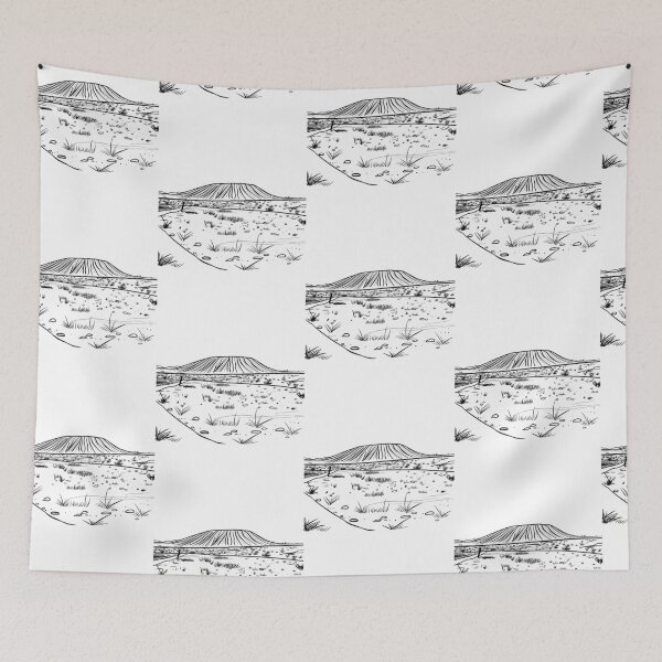 Item preview, Amboy Crater Mojave Desert - Route 66 Line Art Illustration designed and sold by TheArtOfTreble.