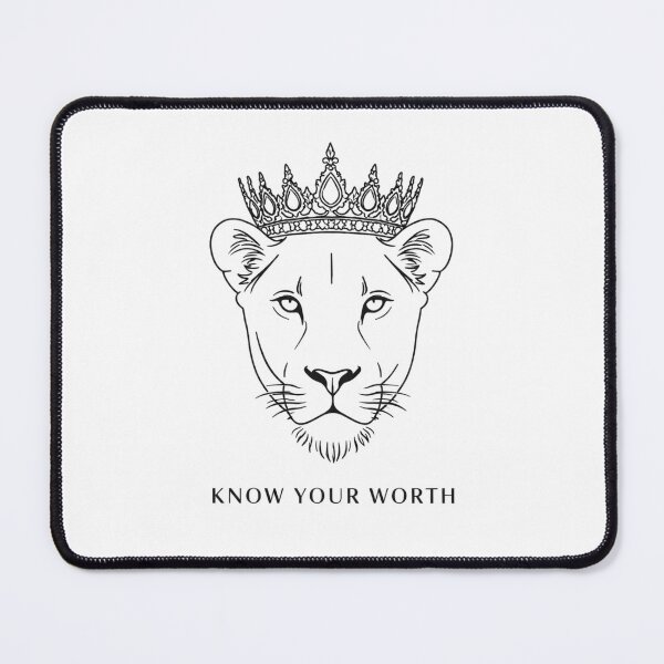 Item preview, Know Your Worth – Lioness Queen Empowerment Aesthetic Design designed and sold by Aura.Creative.