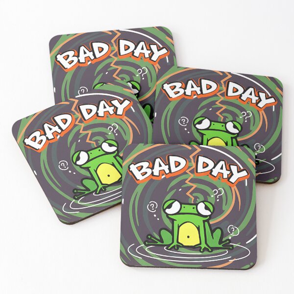 Item preview, Bad Day Frog Relatable Confused Toad Cartoon designed and sold by Taridesign.