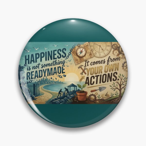 Item preview, Happiness Is Not Readymade Dalai Lama Quote Art designed and sold by KabronX.