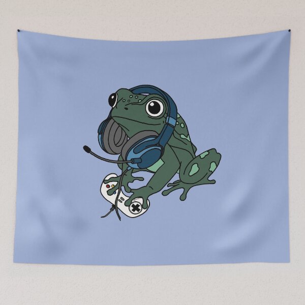 Item preview, Cool Gamer Frog designed and sold by Pamelarts.