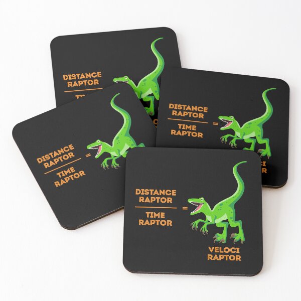 Item preview, Funny Velociraptor math pun – time raptor over distance raptor = Veloraptor dinosaur joke designed and sold by messy-nessie.