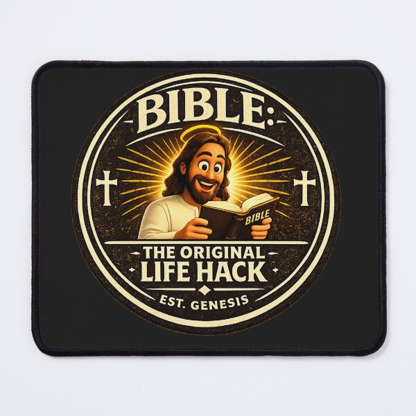 Item preview, Bible: The Original Life Hack – Funny Christian Faith Vintage Badge Design designed and sold by CanvisStudio.