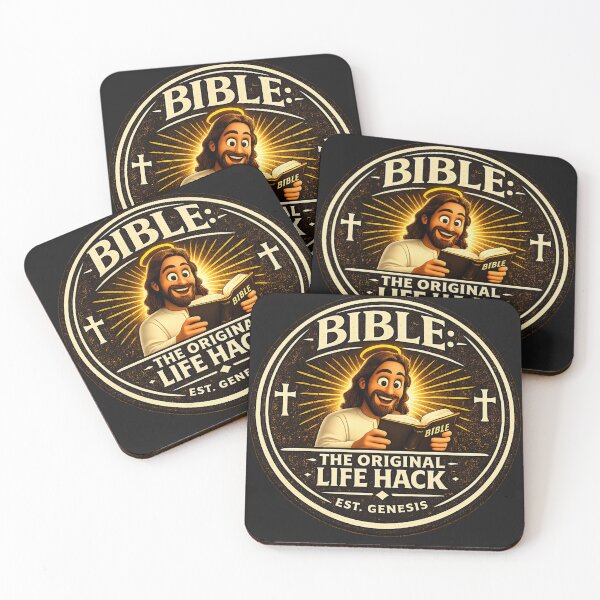 Item preview, Bible: The Original Life Hack – Funny Christian Faith Vintage Badge Design designed and sold by CanvisStudio.