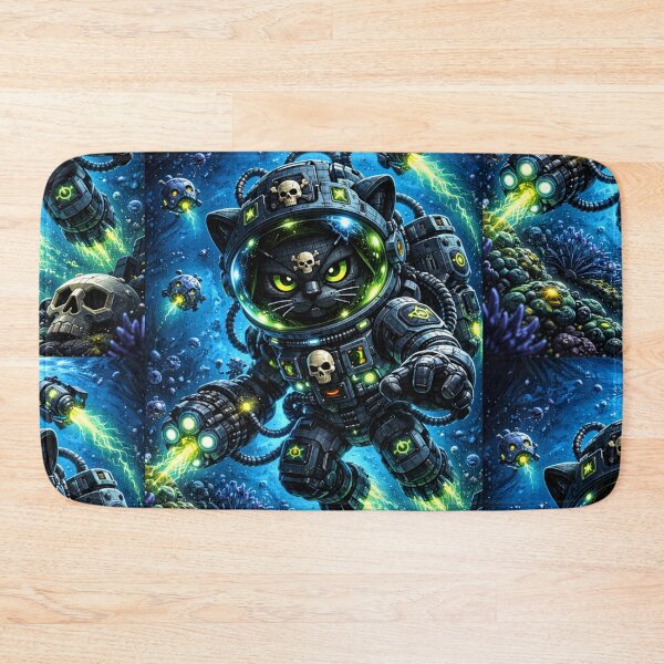 Item preview, “Deep Sea Cyber Cat” designed and sold by FontheadArt.