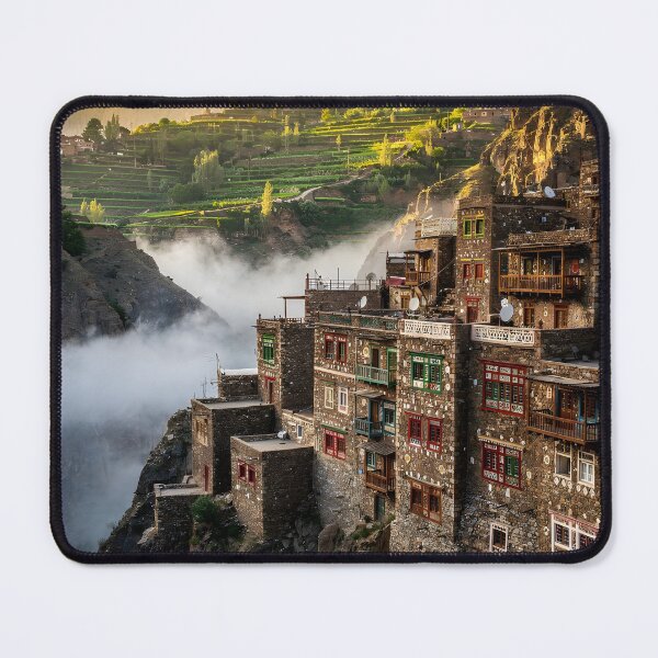 Item preview, Rijal Almaa Heritage Village Asir Saudi Arabia Mountain Wall Art Print designed and sold by GoldenVerseArt.