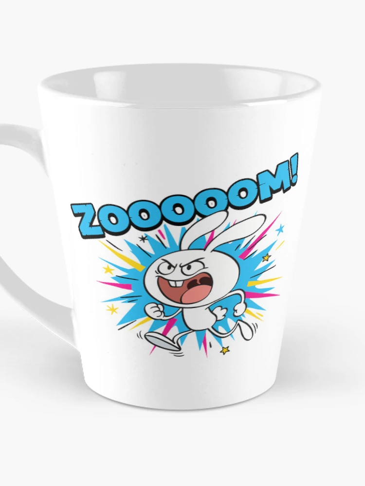 Thumbnail 3 of 4, Coffee Mug, ZOOOOOM! Racing Rabbit Cartoon designed and sold by Taridesign.