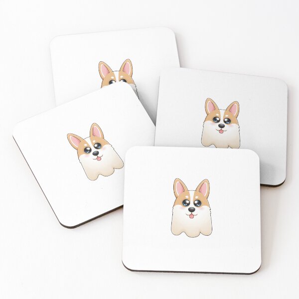 Item preview, Cute Kawaii Corgi Ghost Big Eyes Cartoon designed and sold by Obscure Caliber.