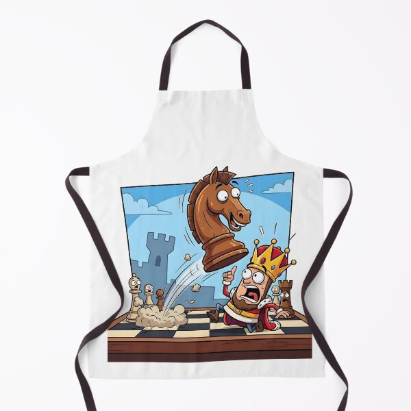 Item preview, Flying Knight Attack – Funny Chess Checkmate Cartoon Design designed and sold by ArdjaN_PL.