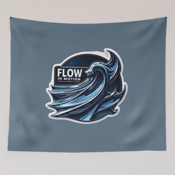 Item preview, Flow in Motion — Metallic Wave Sticker designed and sold by Creative-RE.