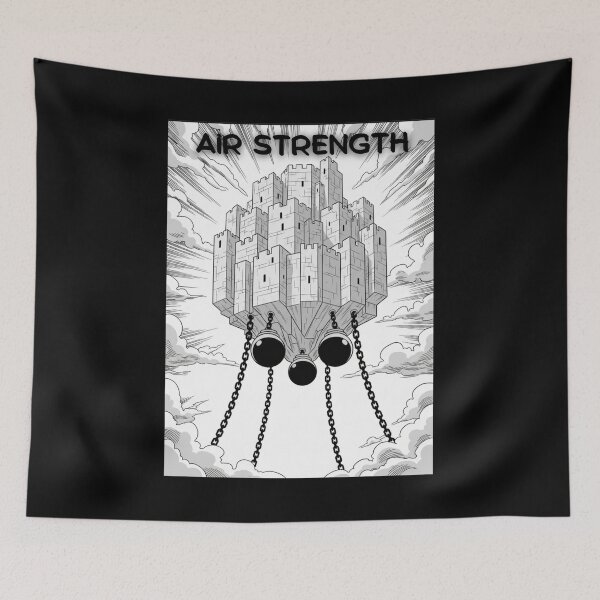 Item preview, Scene of an air fortress, in a minimalist comic or manga style designed and sold by Gamershop22025.