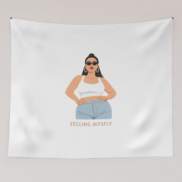 Item preview, Feeling Myself – Confident Curvy Girl Body Positive Design designed and sold by Aura.Creative.