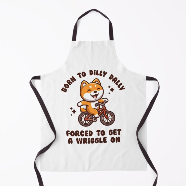 Item preview, Funny Shiba Inu - Born to Dilly Dally forced to get a wriggle on – cute dog cycling design (on light colors) designed and sold by messy-nessie.