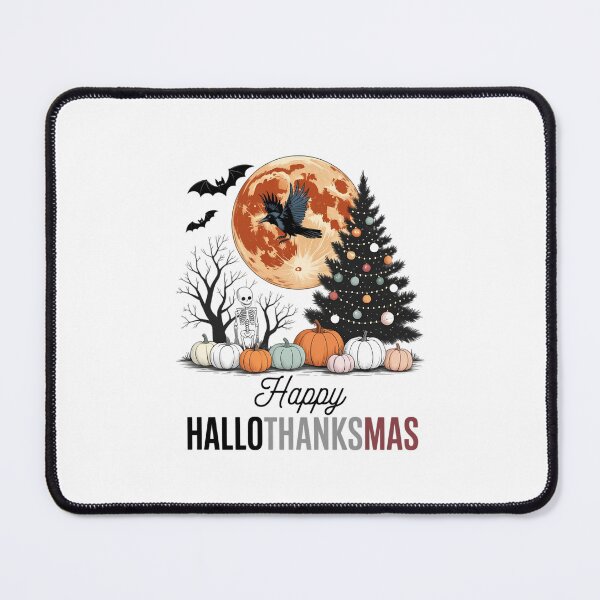 Item preview, Happy Hallothanksmas Happy Halloween Thanksgiving Christmas Holiday Season Halloween Fall Autumn designed and sold by Formatage.