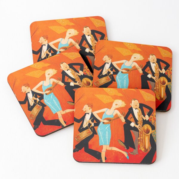 Item preview, Art Deco Illustration Jazz Musicians Dancing Woman for Vintage Music Lovers designed and sold by RickE.