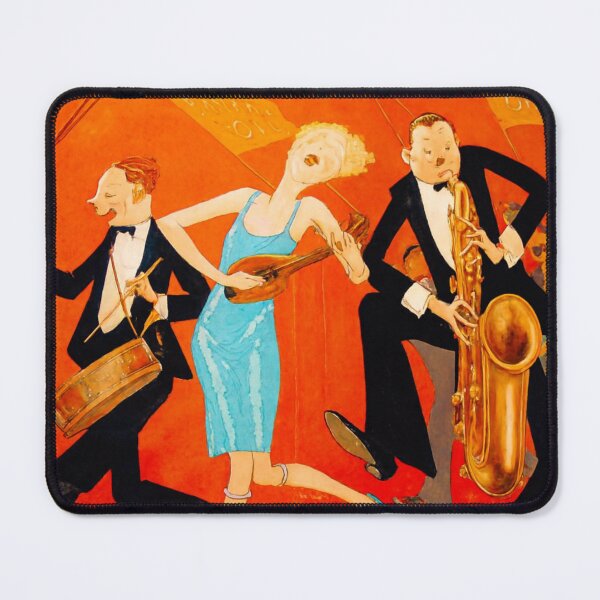 Item preview, Art Deco Illustration Jazz Musicians Dancing Woman for Vintage Music Lovers designed and sold by RickE.