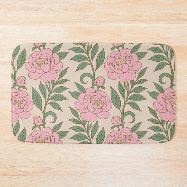 Item preview, Large Scale of Pink Peony Watercolor Seamless Pattern without dots — Vintage Botanical Floral designed and sold by DColourMuse.