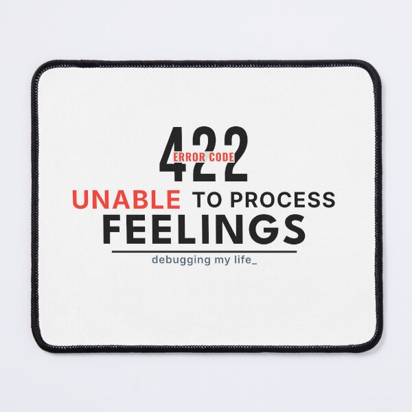 Item preview, Unable to Process Feelings Funny Minimal Typography Design designed and sold by vizzionary.
