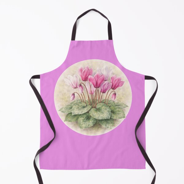 Item preview, Cyclamen Grace – Elegant Reflexed Bloom Circle Design designed and sold by TheJoyfulPen.