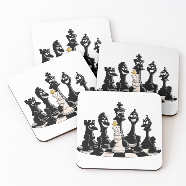 Item preview, Funny Chess King Surrounded – Cartoon Strategy Design designed and sold by ArdjaN_PL.