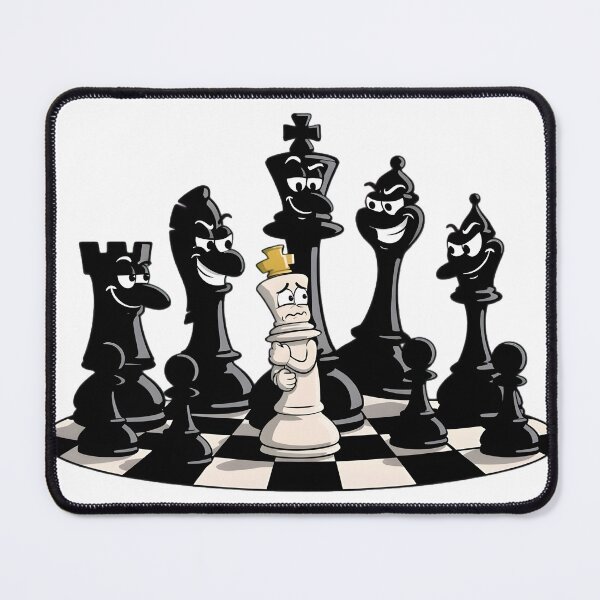 Item preview, Funny Chess King Surrounded – Cartoon Strategy Design designed and sold by ArdjaN_PL.