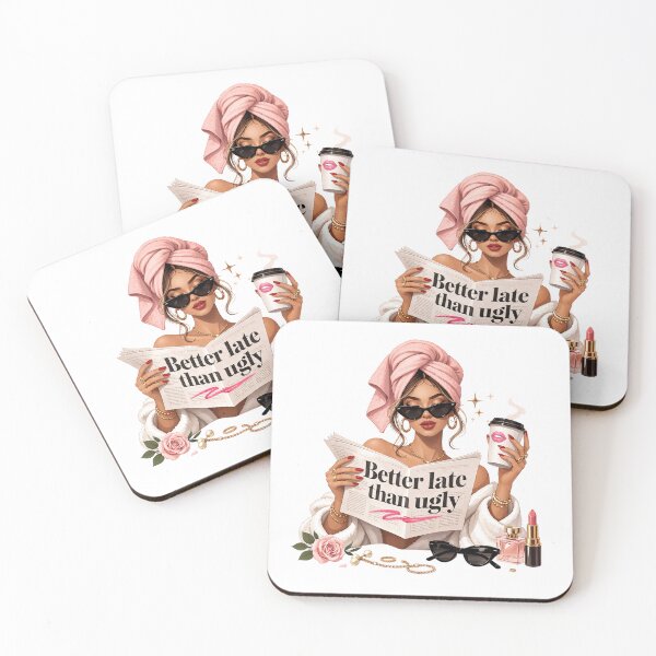 Item preview, Better Late Than Ugly – Glam Baddie Morning Aesthetic Design designed and sold by Aura.Creative.