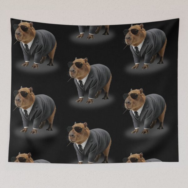 Item preview, Funny Big Boss Capybara In Suit Sunglasses Water Pig Lover designed and sold by RDGNR.