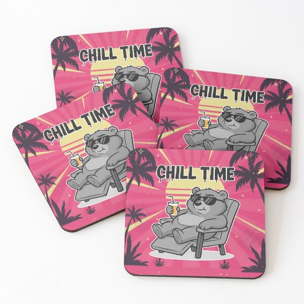 Item preview, Chill Time Bear Sunglasses Relaxing Cartoon designed and sold by Taridesign.