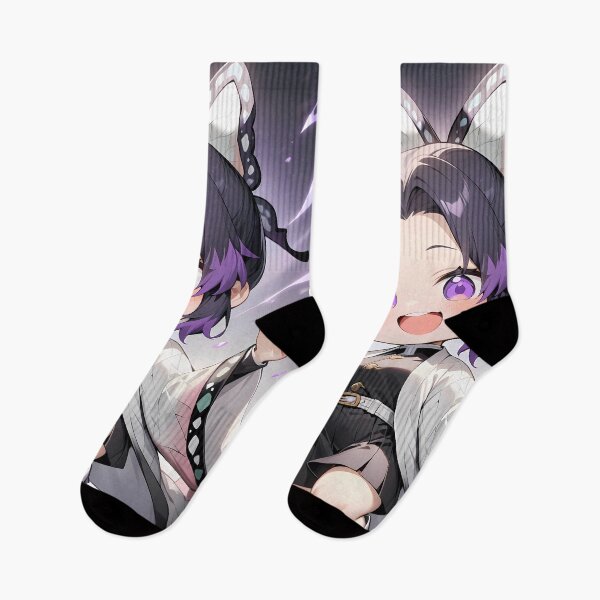 Item preview, Shinobu Kocho Demon Slayer Chibi Cute Purple Sparkles designed and sold by 108Recordings.