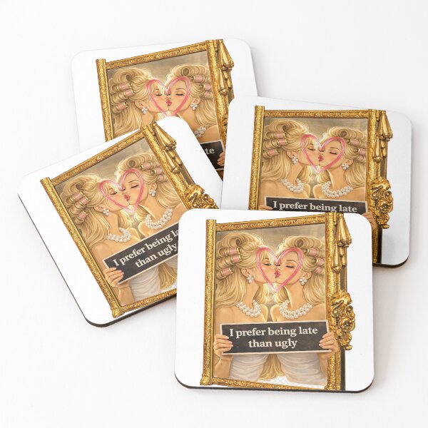 Item preview, I Prefer Being Late Than Ugly – Vintage Glam Luxury Aesthetic Design designed and sold by Aura.Creative.