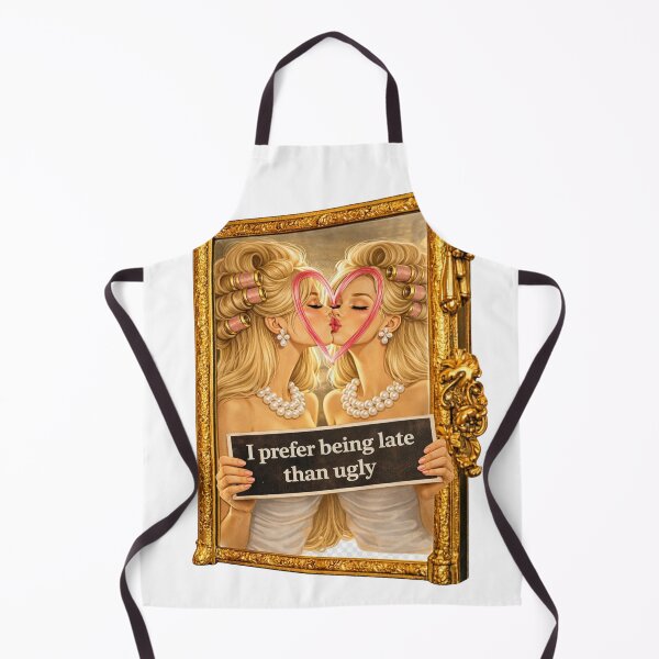 Item preview, I Prefer Being Late Than Ugly – Vintage Glam Luxury Aesthetic Design designed and sold by Aura.Creative.