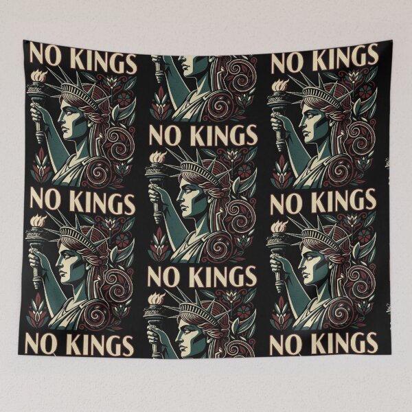 Item preview, No Kings In America Statue of Liberty Democracy Edgy Protest designed and sold by RDGNR.