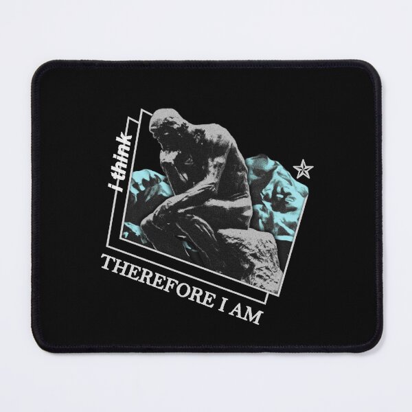 Item preview, The Thinker + Descartes Quote designed and sold by JR Shirts.
