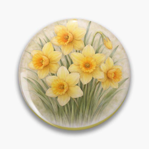Item preview, Daffodil Radiance – Golden Spring Bloom Circle Design designed and sold by TheJoyfulPen.