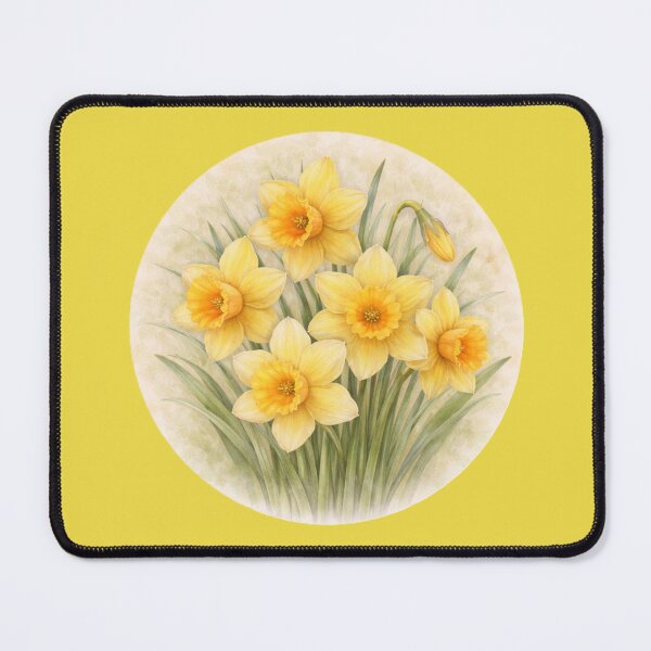 Item preview, Daffodil Radiance – Golden Spring Bloom Circle Design designed and sold by TheJoyfulPen.