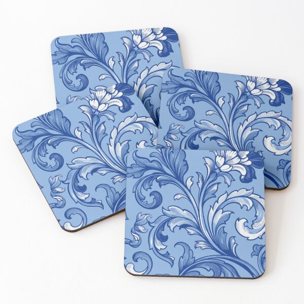 Item preview, Elegant Blue Floral Pattern | Delicate Classic Print  designed and sold by ByJuju.
